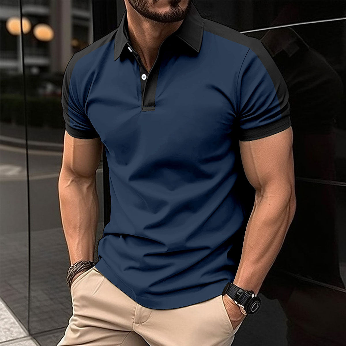 Männer Sommer Casual Polohemd