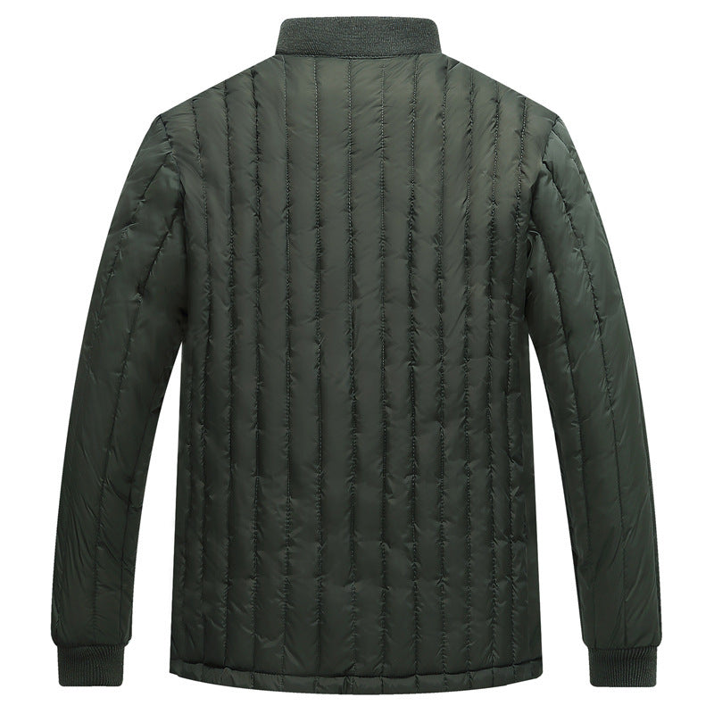 Elegante wattierte Herren-Daunenjacke