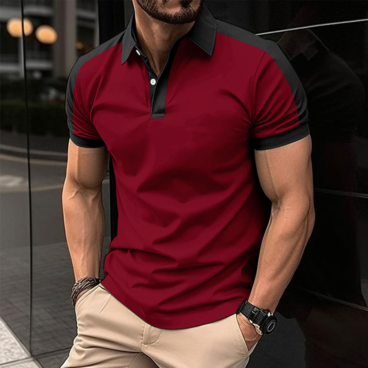 Männer Sommer Casual Polohemd