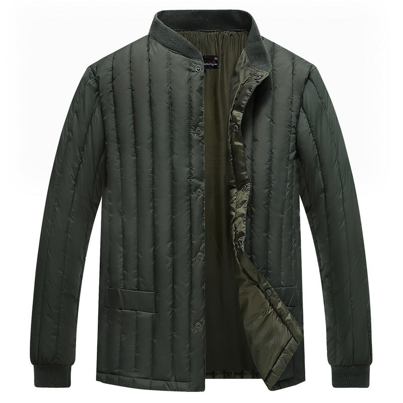 Elegante wattierte Herren-Daunenjacke