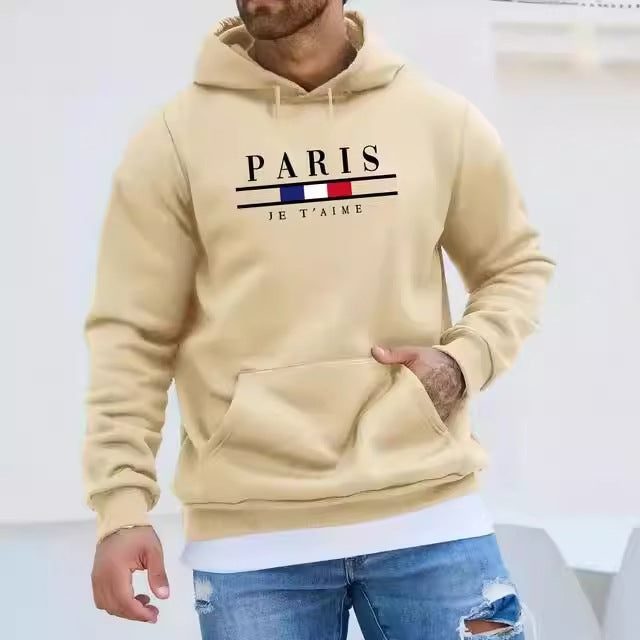 Paris vibe Langärmeliger, locker sitzender Hoodie