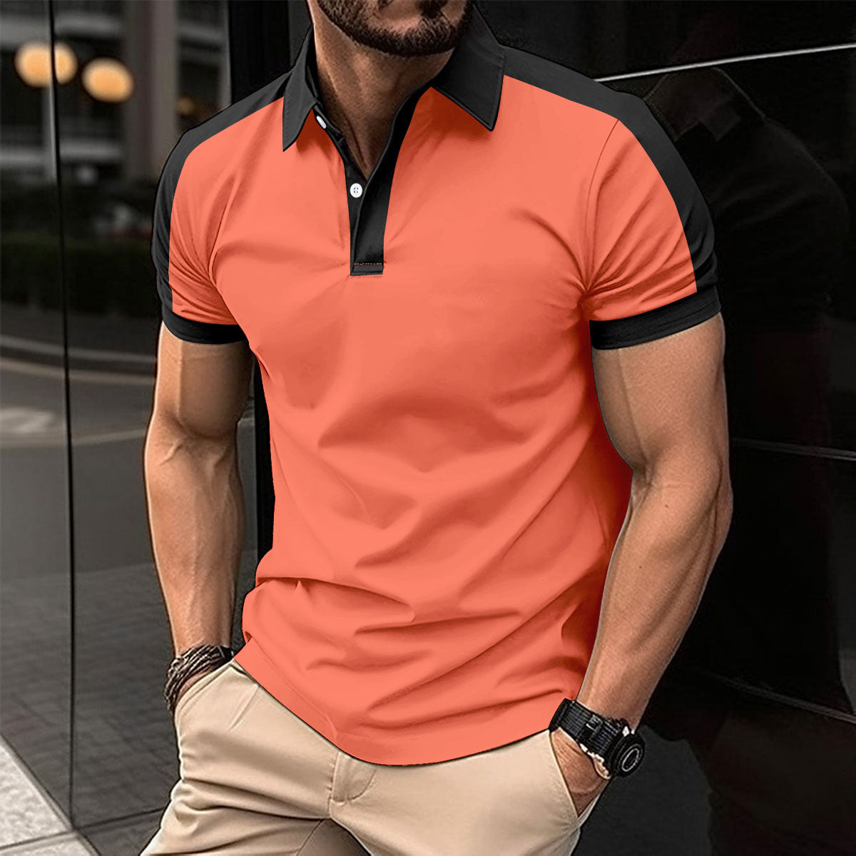 Männer Sommer Casual Polohemd