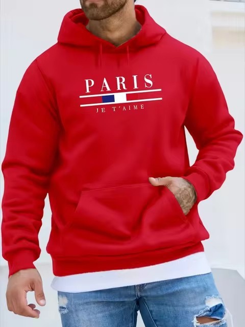 Paris vibe Langärmeliger, locker sitzender Hoodie