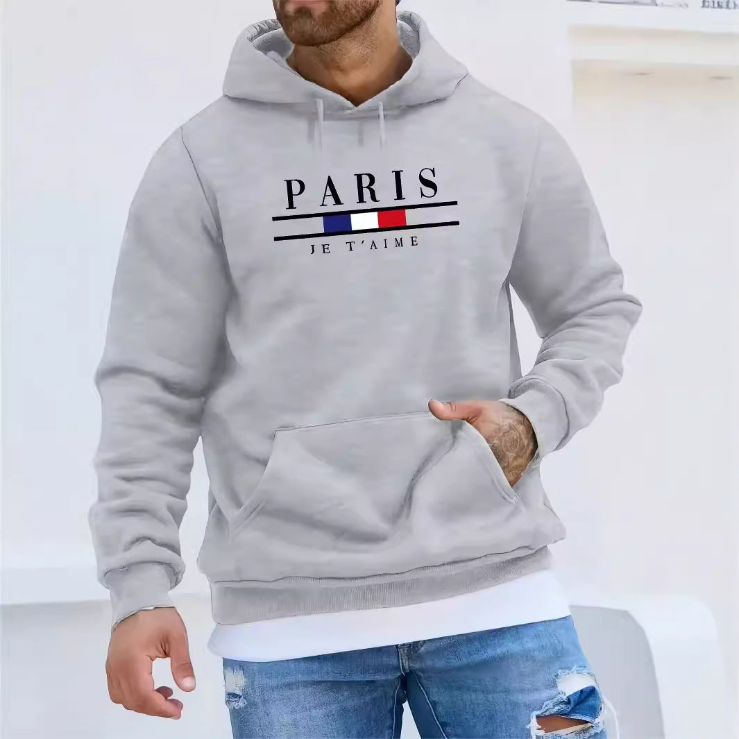 Paris vibe Langärmeliger, locker sitzender Hoodie