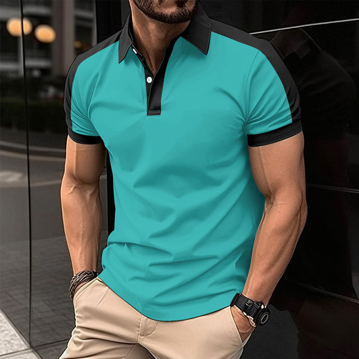 Männer Sommer Casual Polohemd