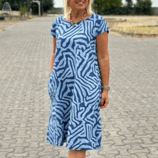 Bohemian Leopard Print Florales Kleid für den Urlaub