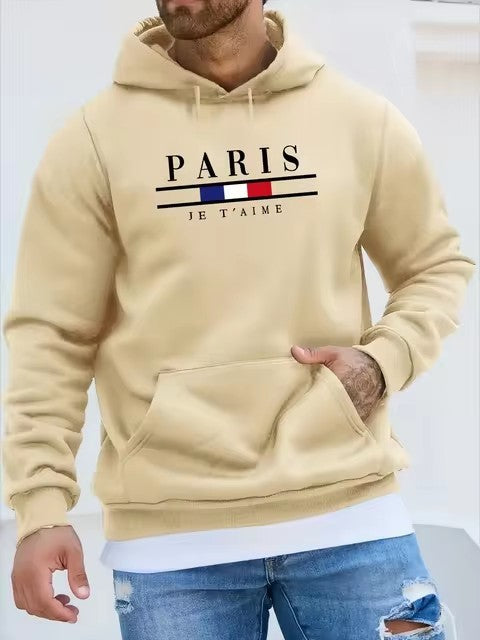 Paris vibe Langärmeliger, locker sitzender Hoodie