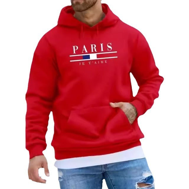 Paris vibe Langärmeliger, locker sitzender Hoodie