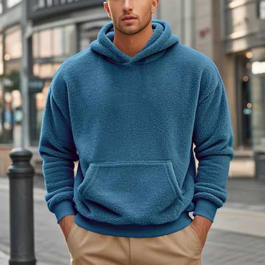 Neu Männer Doppelseitiger Samt Pullover Lose