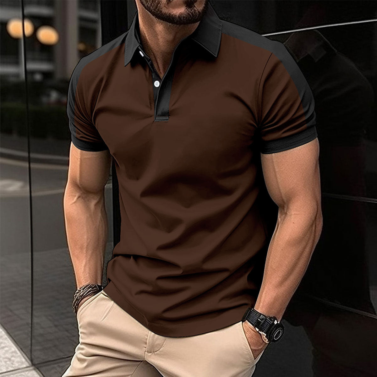 Männer Sommer Casual Polohemd