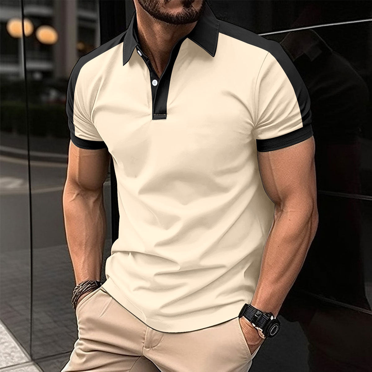 Männer Sommer Casual Polohemd