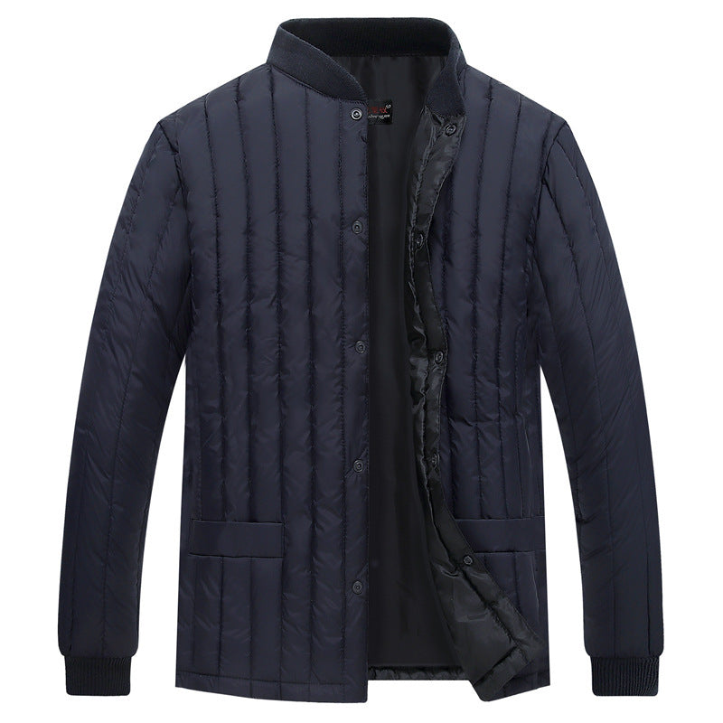 Elegante wattierte Herren-Daunenjacke