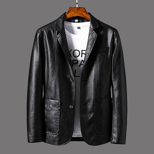 Herren Leder Blazer Jacke