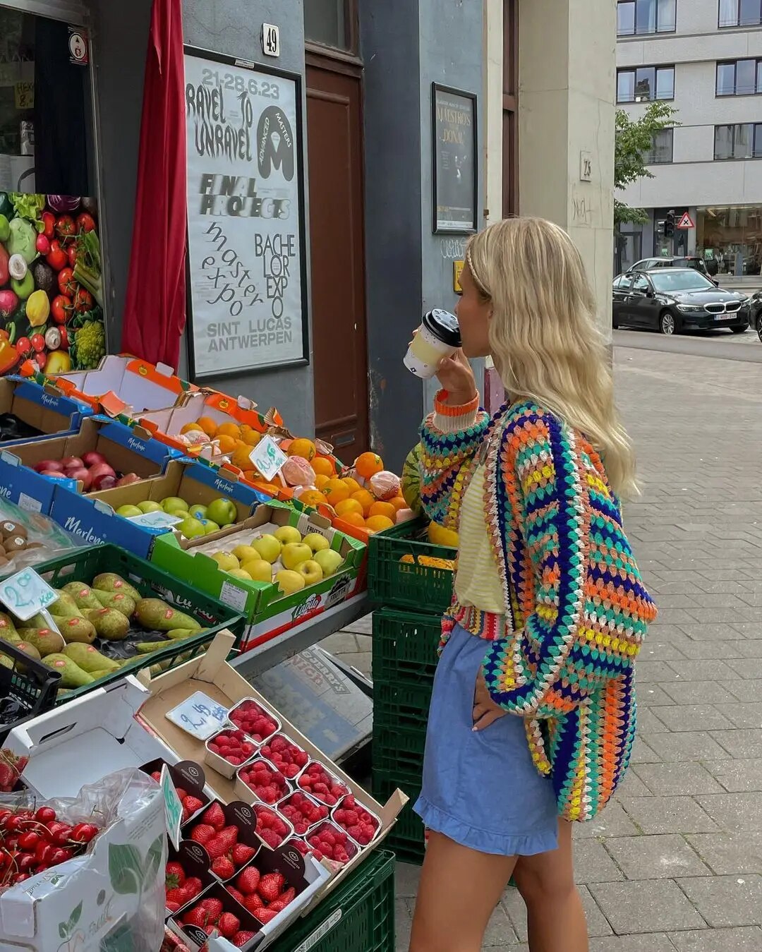 Boho Strickjacke