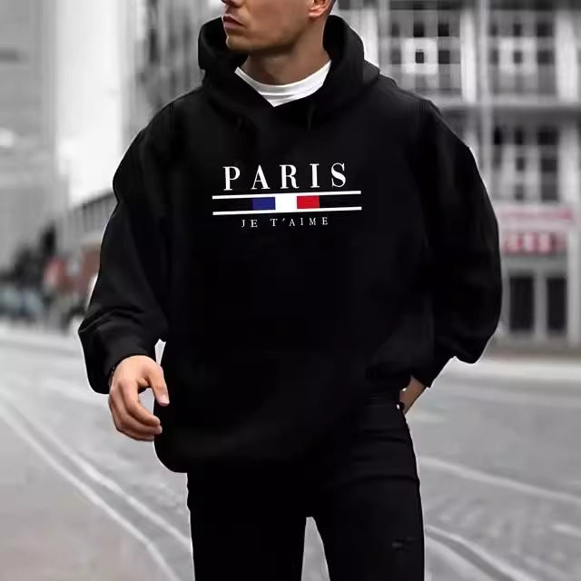 Paris vibe Langärmeliger, locker sitzender Hoodie