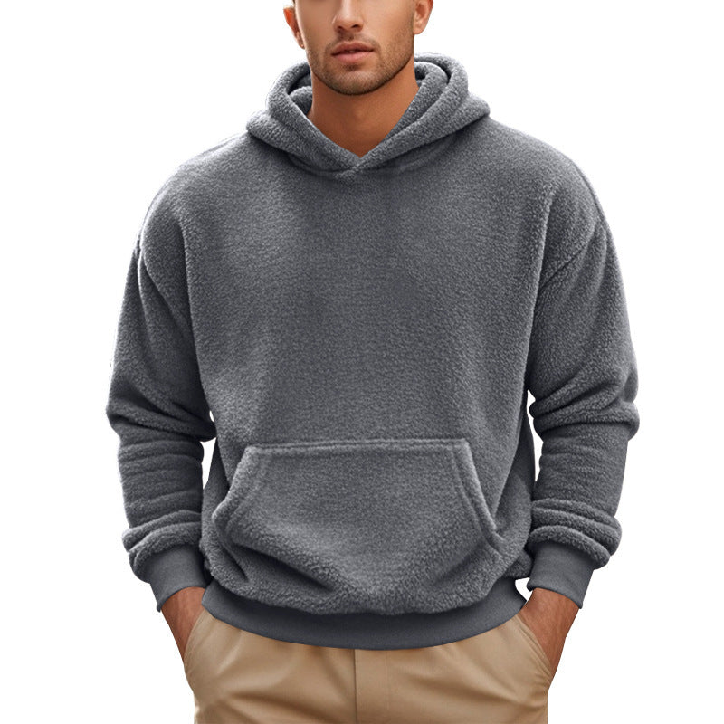 Neu Männer Doppelseitiger Samt Pullover Lose