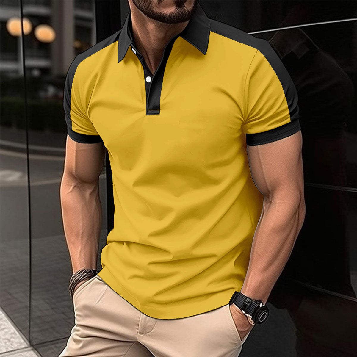 Männer Sommer Casual Polohemd