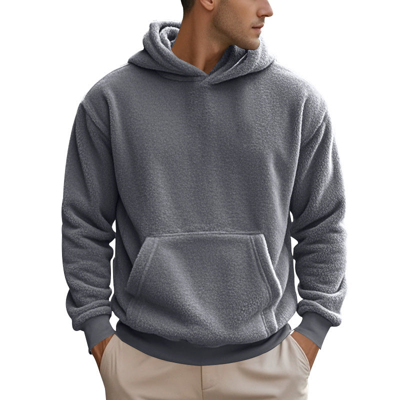 Neu Männer Doppelseitiger Samt Pullover Lose