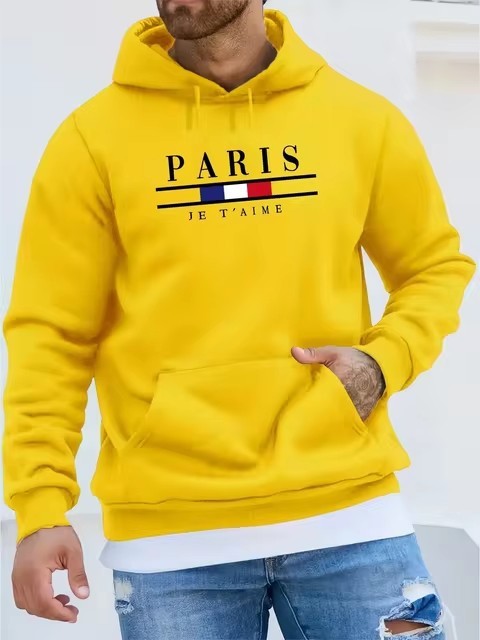 Paris vibe Langärmeliger, locker sitzender Hoodie