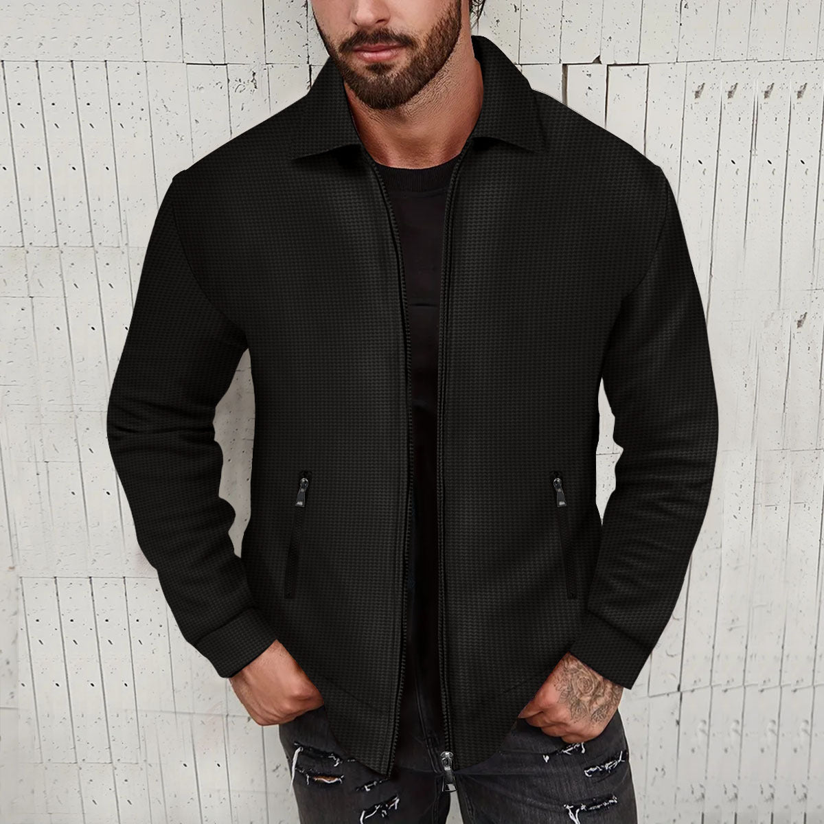 Revers Slim-fit Herren Jacke